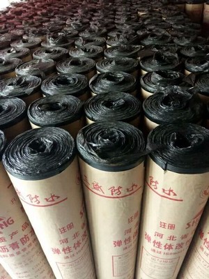 三盛防水材料3mm厚聚酯胎SBS卷材粘接力強立壁5米不掉。國標原生料耐老化使用壽命長全國最早防水企業圖片_高清圖_細節圖